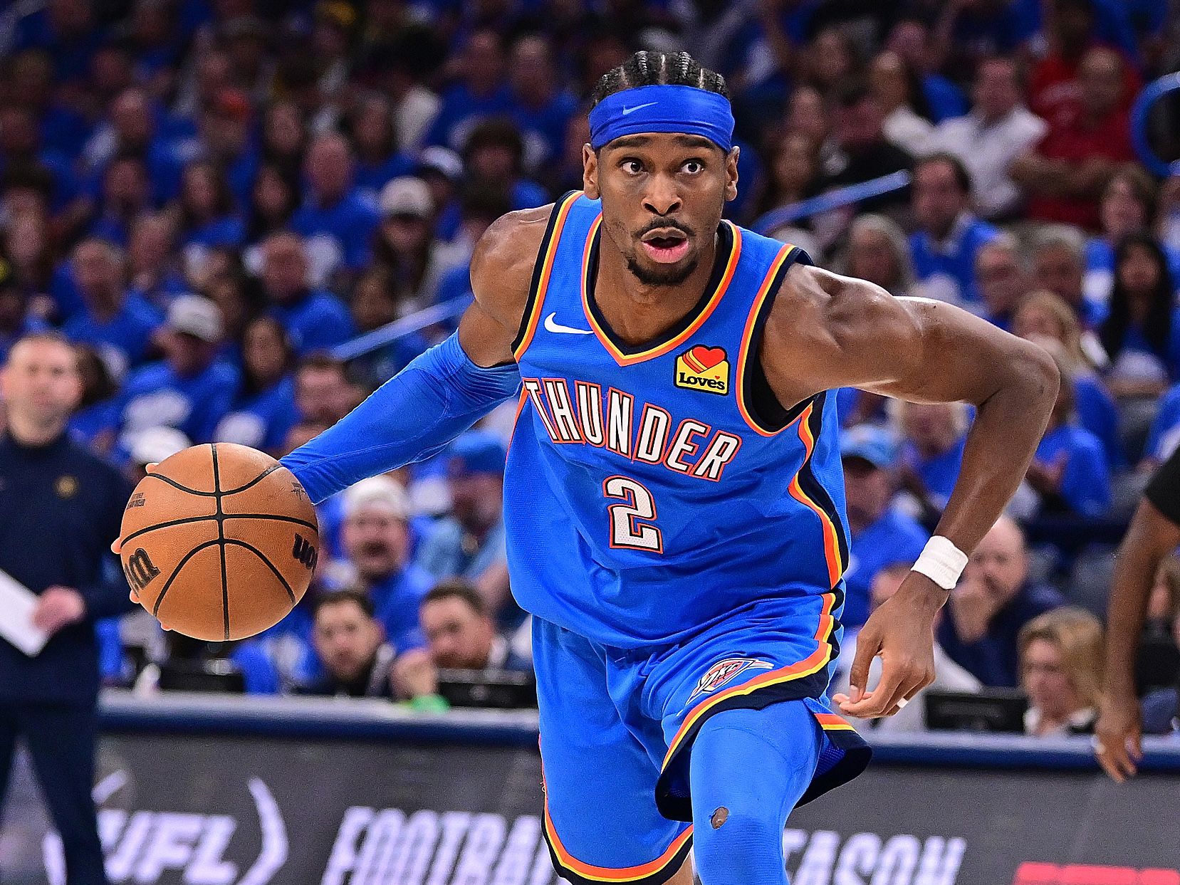 marco! SGA ultrapassou Westbrook e se tornou o segundo jogador com mais de 30 jogos na história do time Thunder.