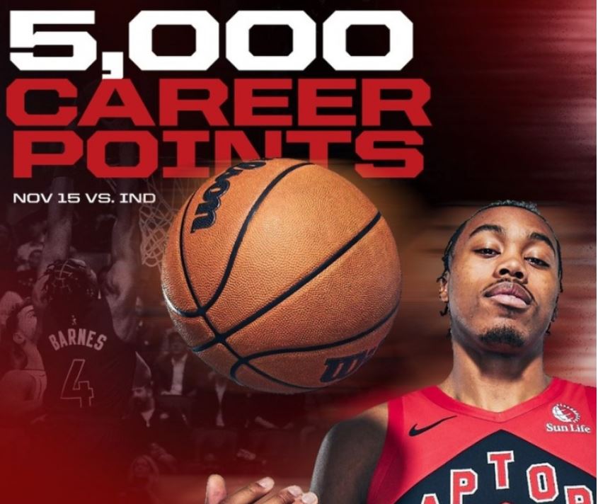 marco! Barnes atinge marca de 5.000 pontos na carreira