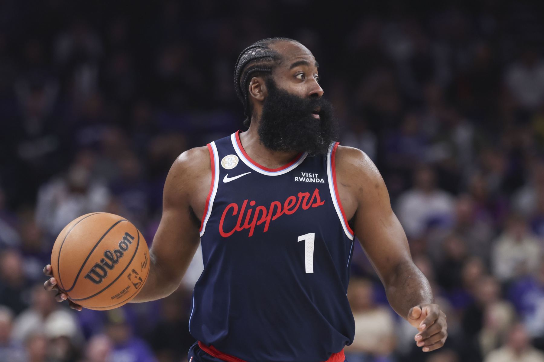 Harden tem 8 triplos duplos em sua carreira no Clippers, o maior número na história do time, e mais de 40 triplos duplos, o segundo na história da NBA.
