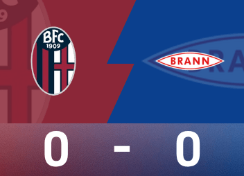 Relatório do jogo da Liga Europa: As duas equipes tiveram apenas três chutes a gol, e o Bologna, com dez jogadores, empatou com o Brannen por 0-0