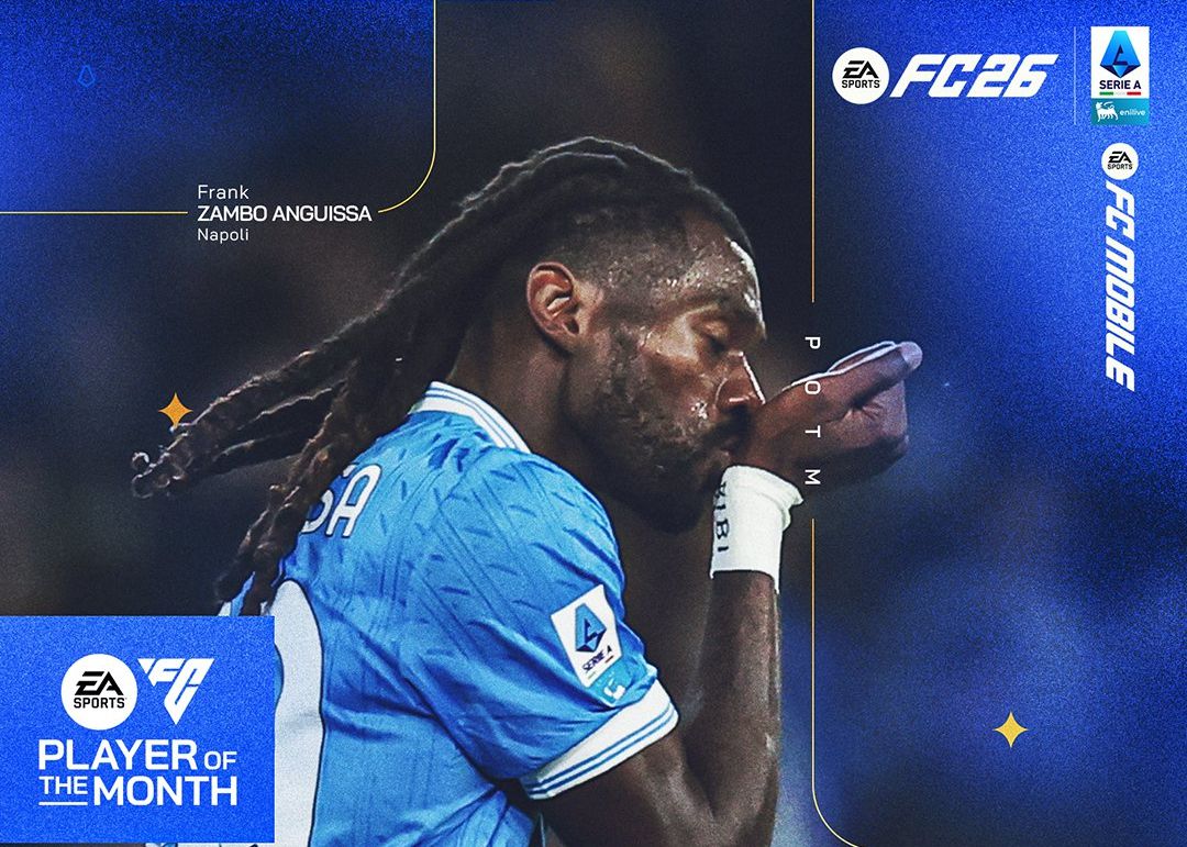 Oficial: Anguissa, meio-campista do Napoli, eleito Jogador do Mês da Série A em outubro