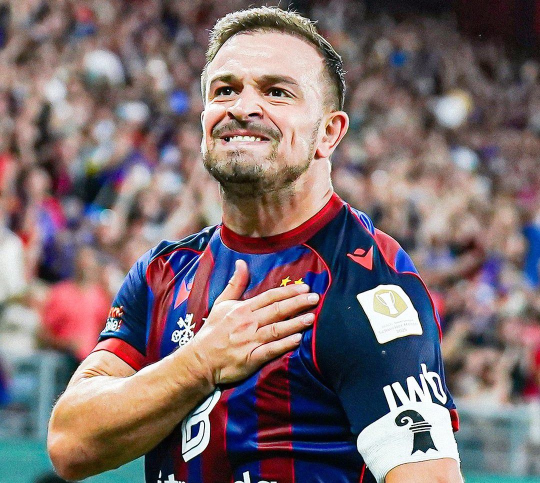 Marcou dois gols na Liga Europa! Shaqiri contribuiu com 61 gols em 58 jogos desde que retornou ao seu clube-mãe, o Basel