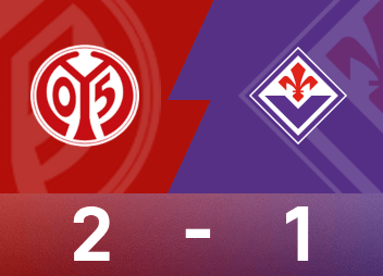 Relatório do jogo da UEFA Champions League: Lee Jae-sung lidera a bola no último remate, Mainz 2-1 Fiorentina