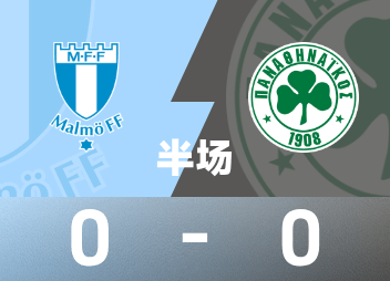 Intervalo da Liga Europa: Svidski perdeu um ponto, Malmo 0-0 Panathinaikos
