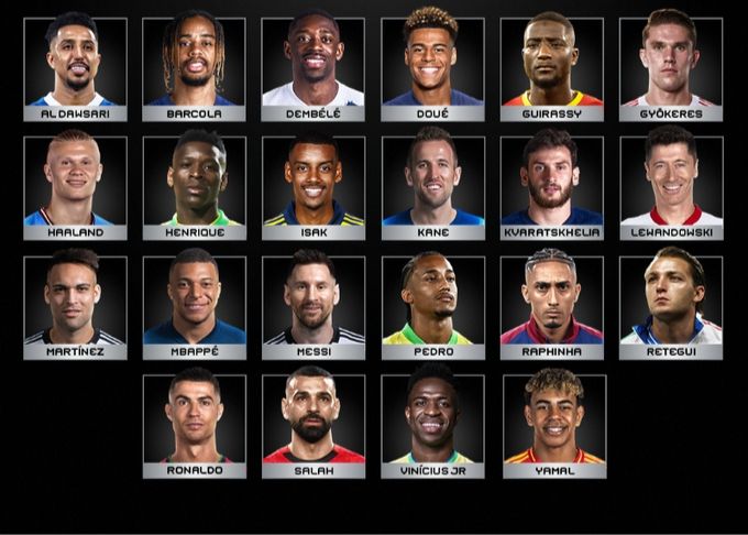 Candidatos ao Melhor Atacante do Ano da FIFA: Mbappe, Yamal, Melo incluídos