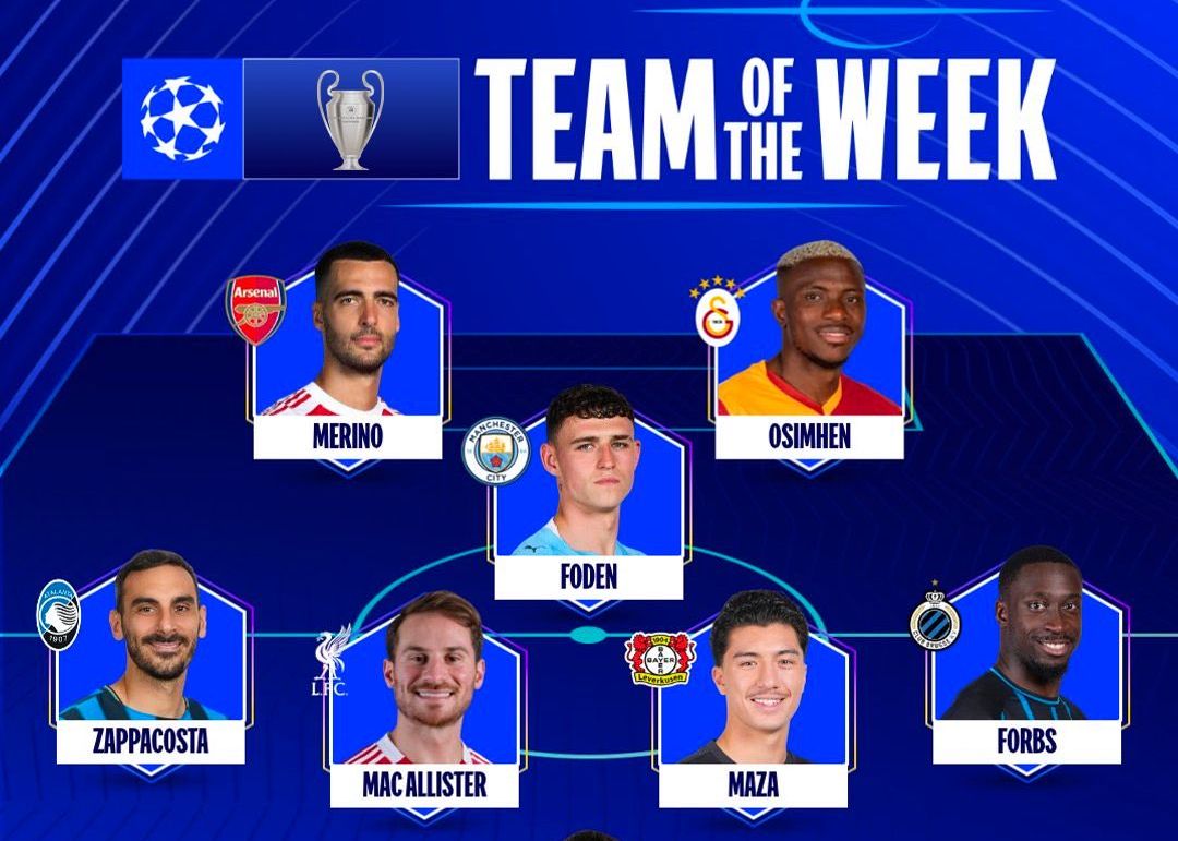 O melhor time da quarta rodada da Liga dos Campeões: Neuer e Osimhen lideram, Foden e McCain estão incluídos