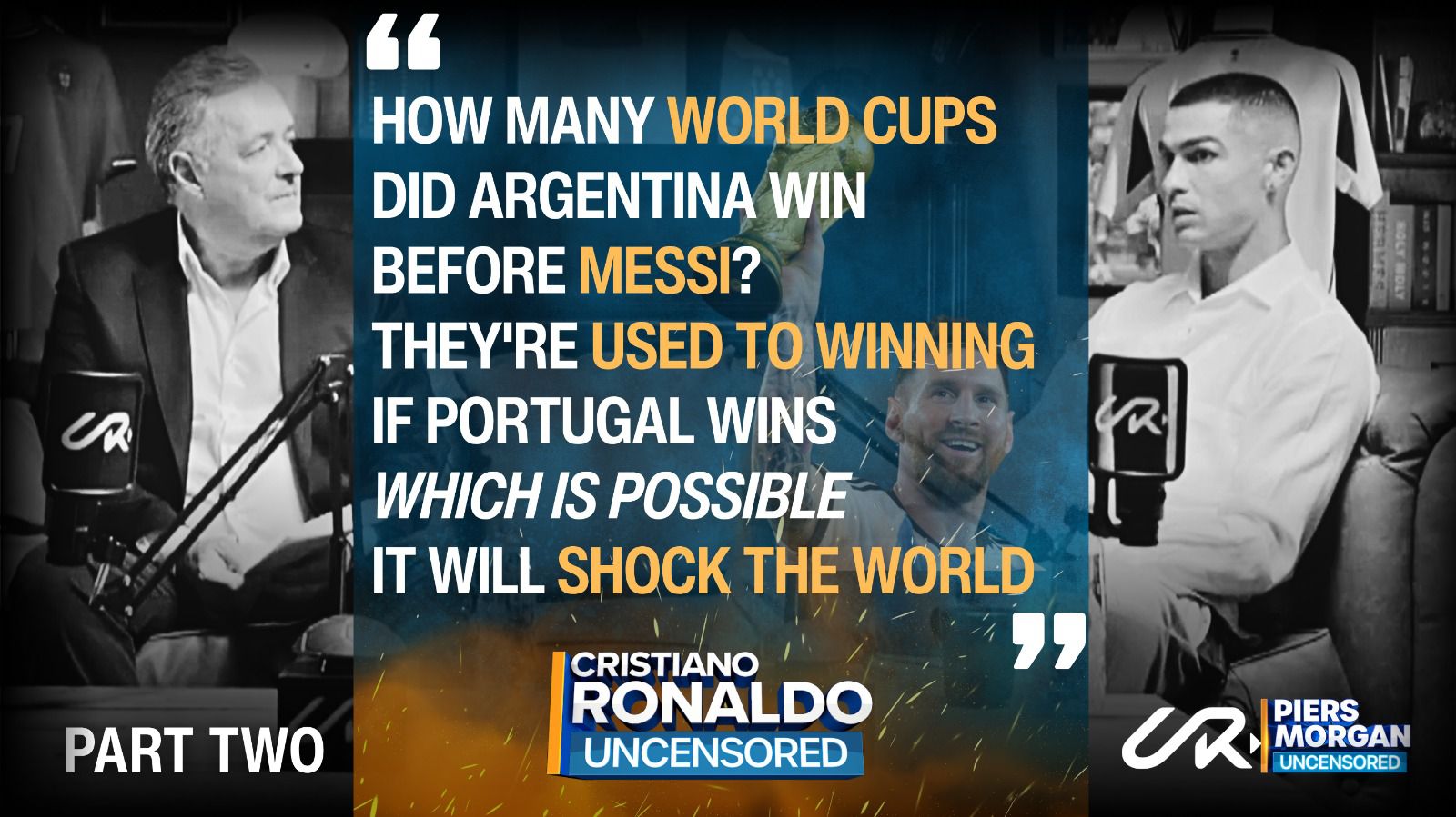 Antevisão da entrevista com Cristiano Ronaldo: Quantas Copas do Mundo a Argentina ganhou antes de Messi? Portugal vai chocar o mundo