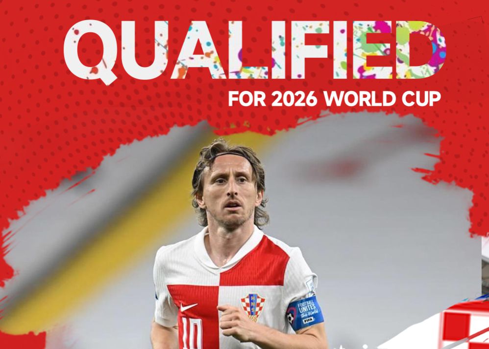 A Croácia garantiu o primeiro lugar do grupo uma rodada antes do previsto e avançou para a Copa do Mundo pela sétima vez!